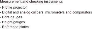 Measurement and checking instruments: